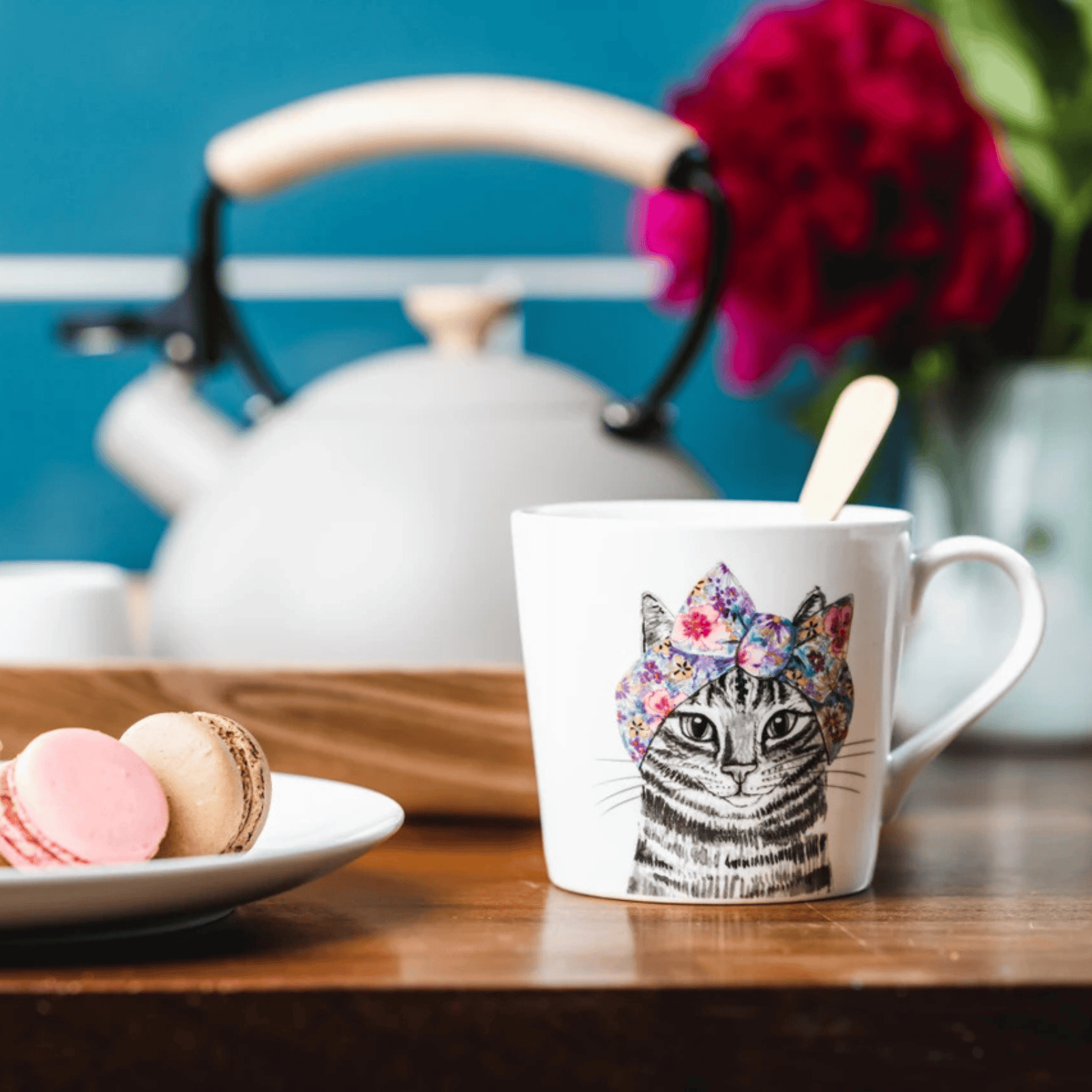 Mikasa x TipperleyHill Fine China Mug 380ml Cat