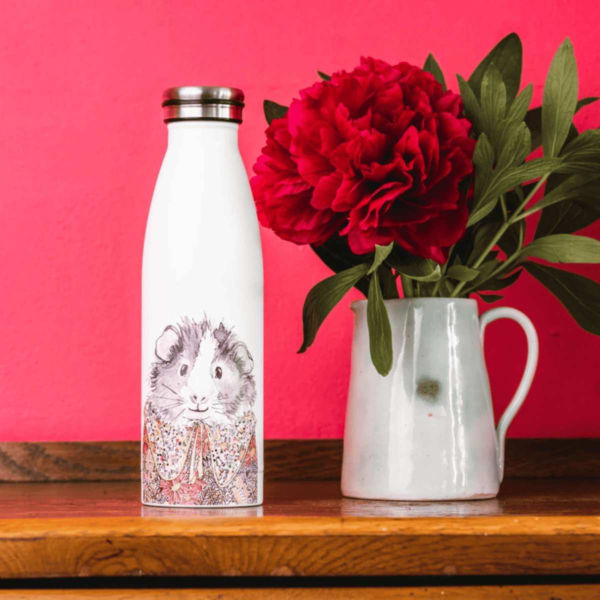 Mikasa x TipperleyHill Water Bottle 500ml Guinea Pig