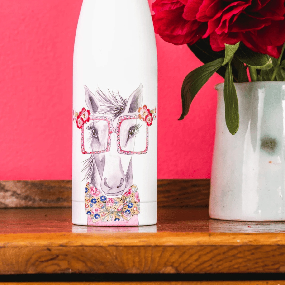 Mikasa x TipperleyHill Water Bottle 500ml Horse