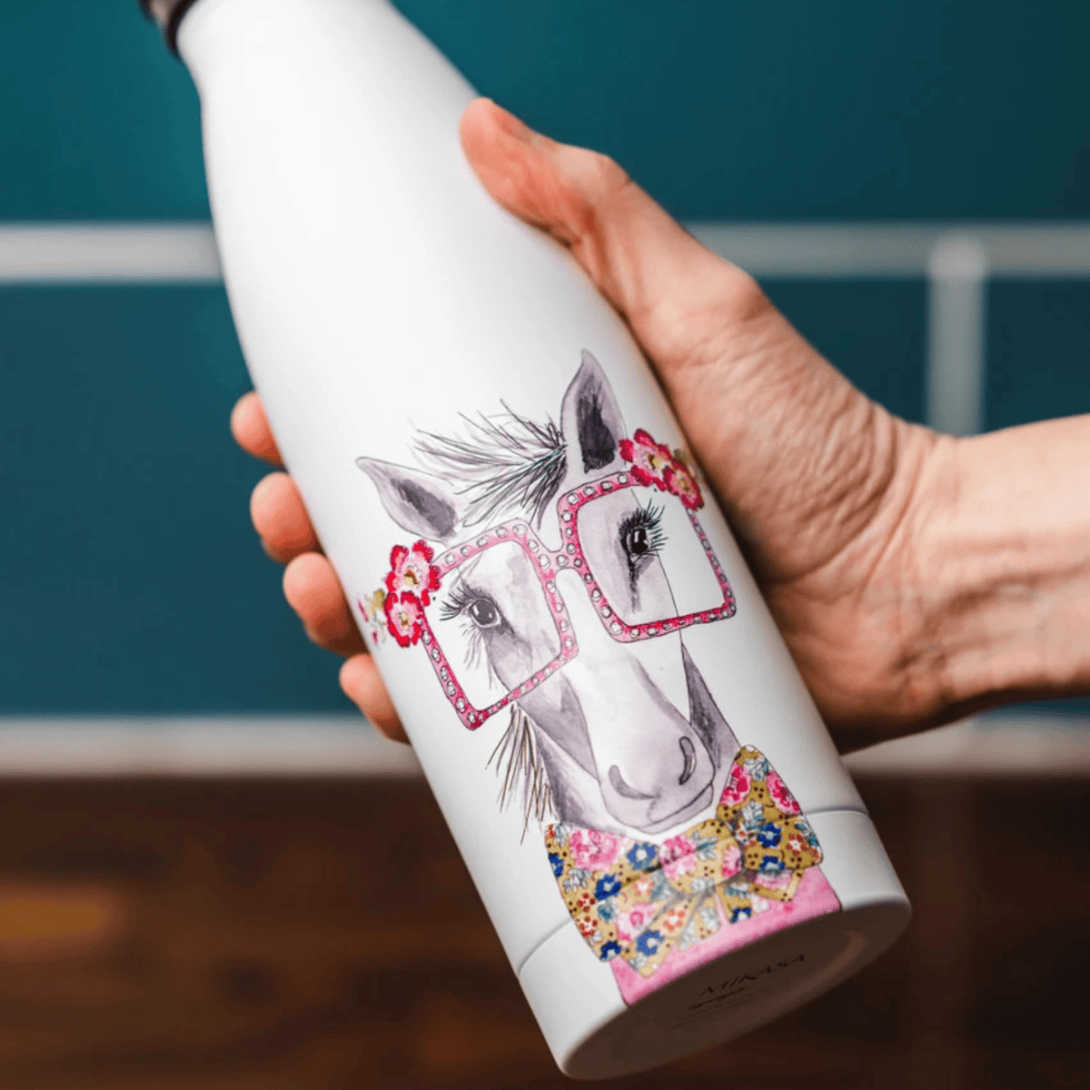 Mikasa x TipperleyHill Water Bottle 500ml Horse