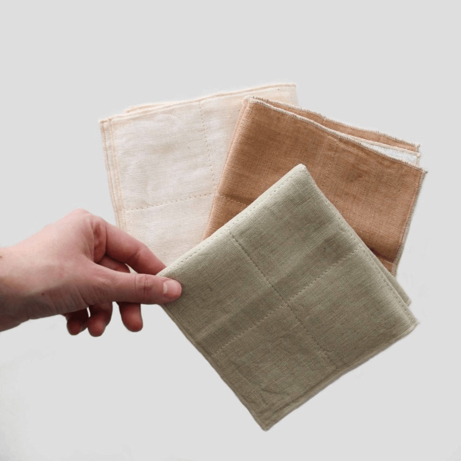 Nawrap Organic Cotton Face Towels Ivory