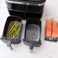 NoStik Silicone Fibreglass Dual Basket Air Fryer Liner Set of 4