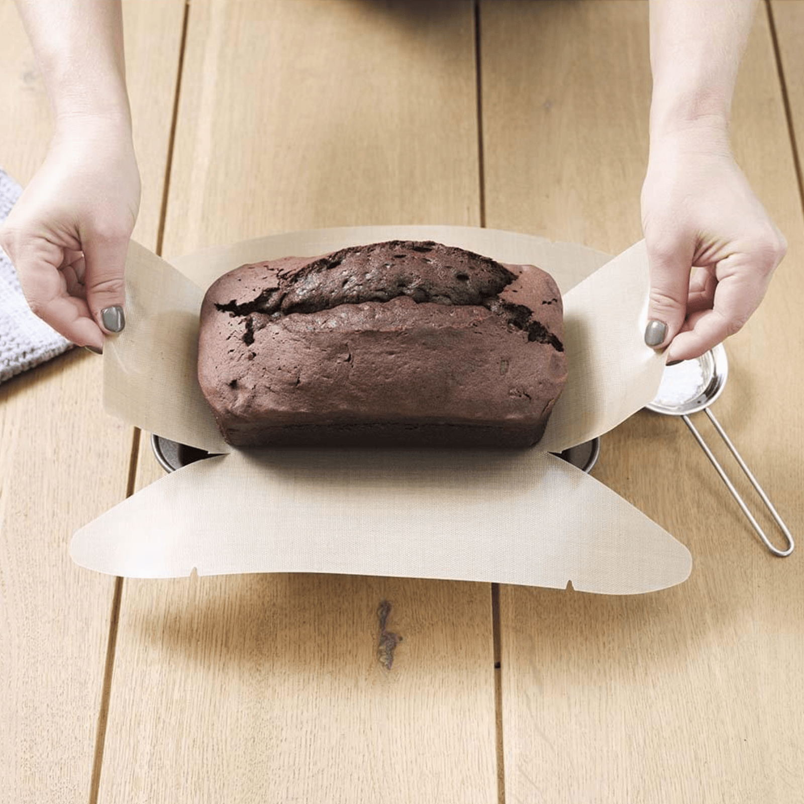 NoStik Silicone Fibreglass Loaf Tin Liner
