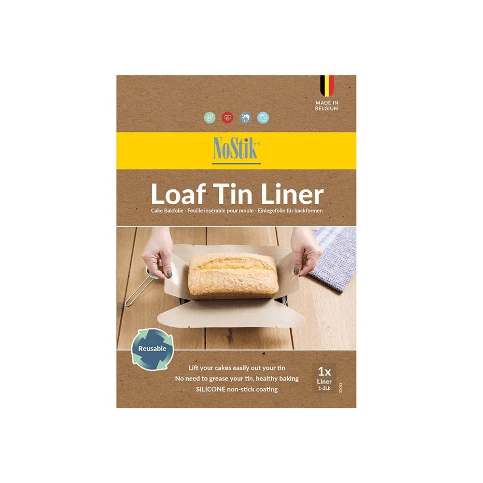 NoStik Silicone Fibreglass Loaf Tin Liner