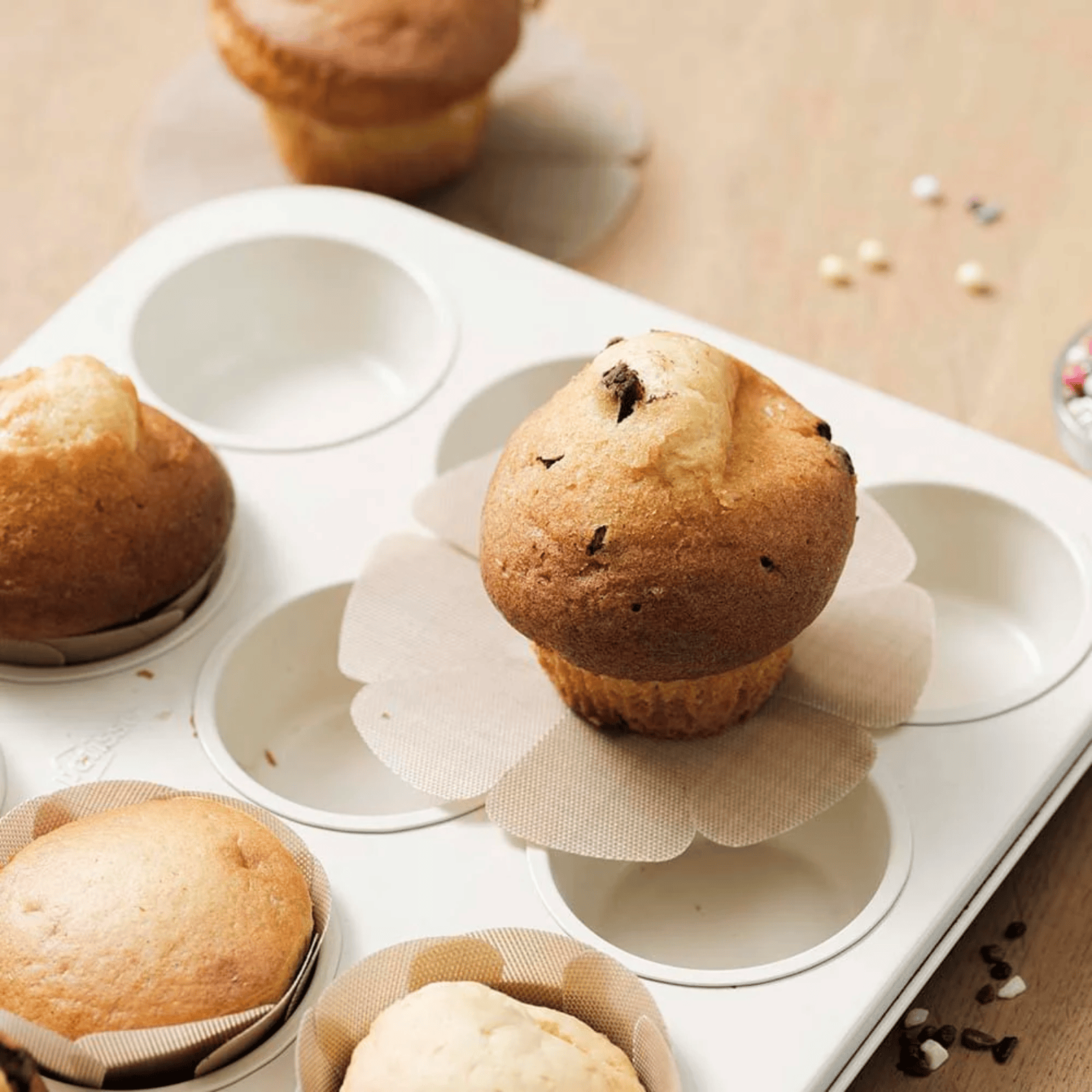 NoStik Silicone Fibreglass Muffin Liner Set of 12