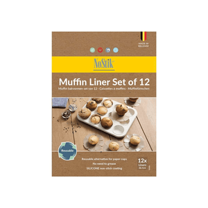 NoStik Silicone Fibreglass Muffin Liner Set of 12