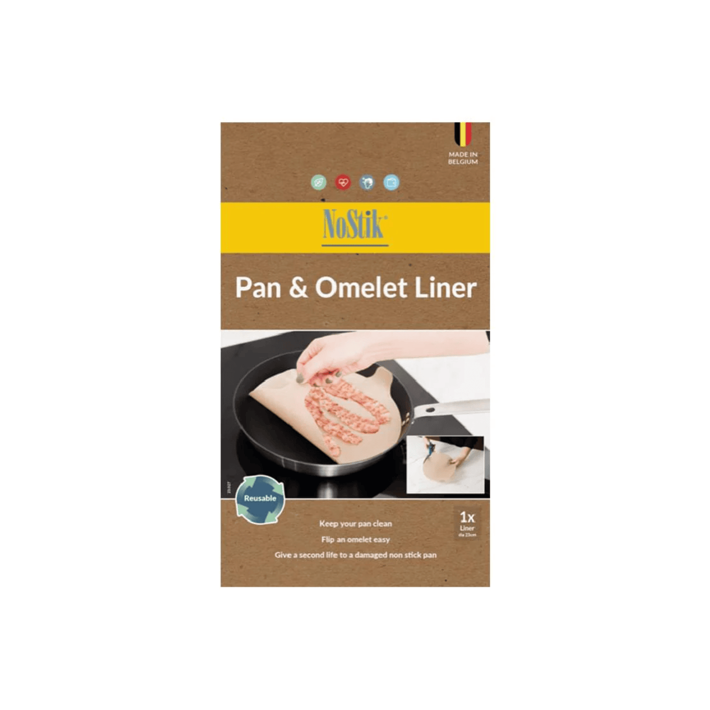 NoStik Silicone Fibreglass Pan & Omelet Liner