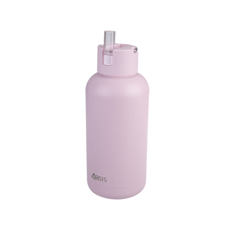 Oasis Moda Ceramic Reusable Bottle 1500ml Pink Lemonade The Homestore Auckland