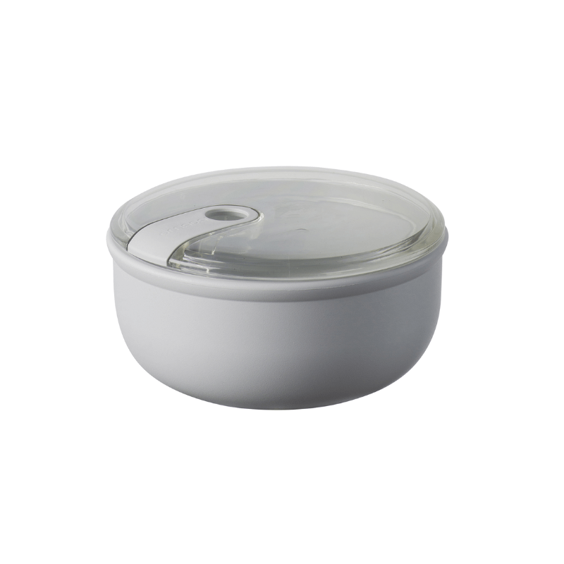 Omada Pull Box Round Container Grey 750ml