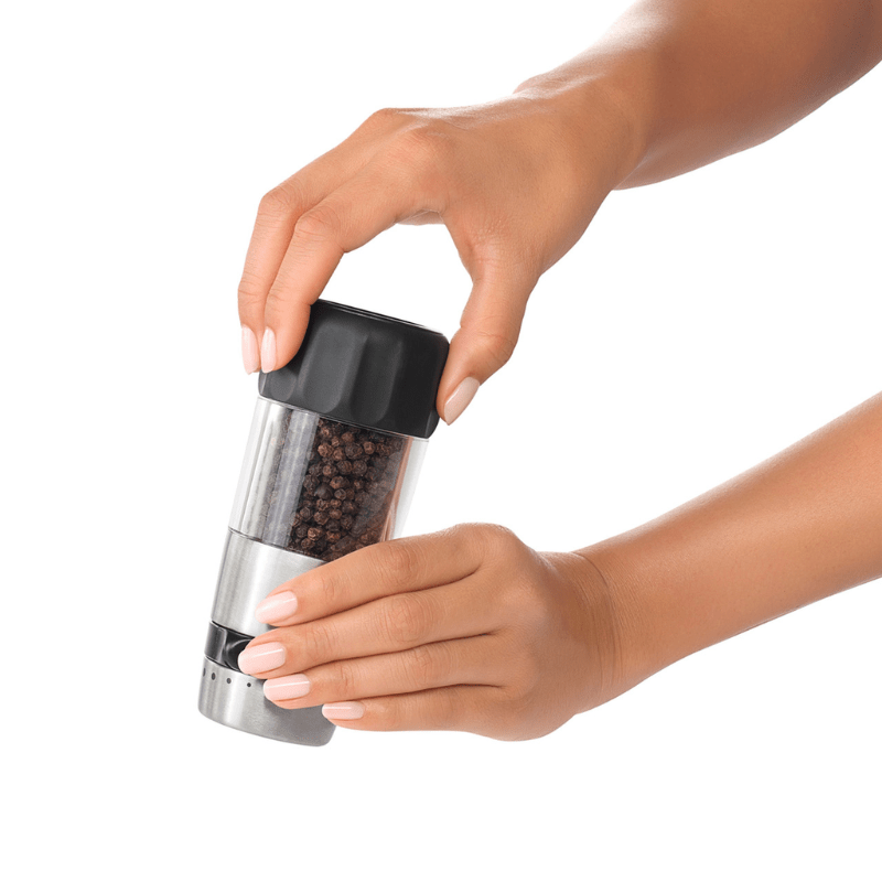 OXO Good Grips Accent Mess-Free Salt & Pepper Grinder Set The Homestore Auckland