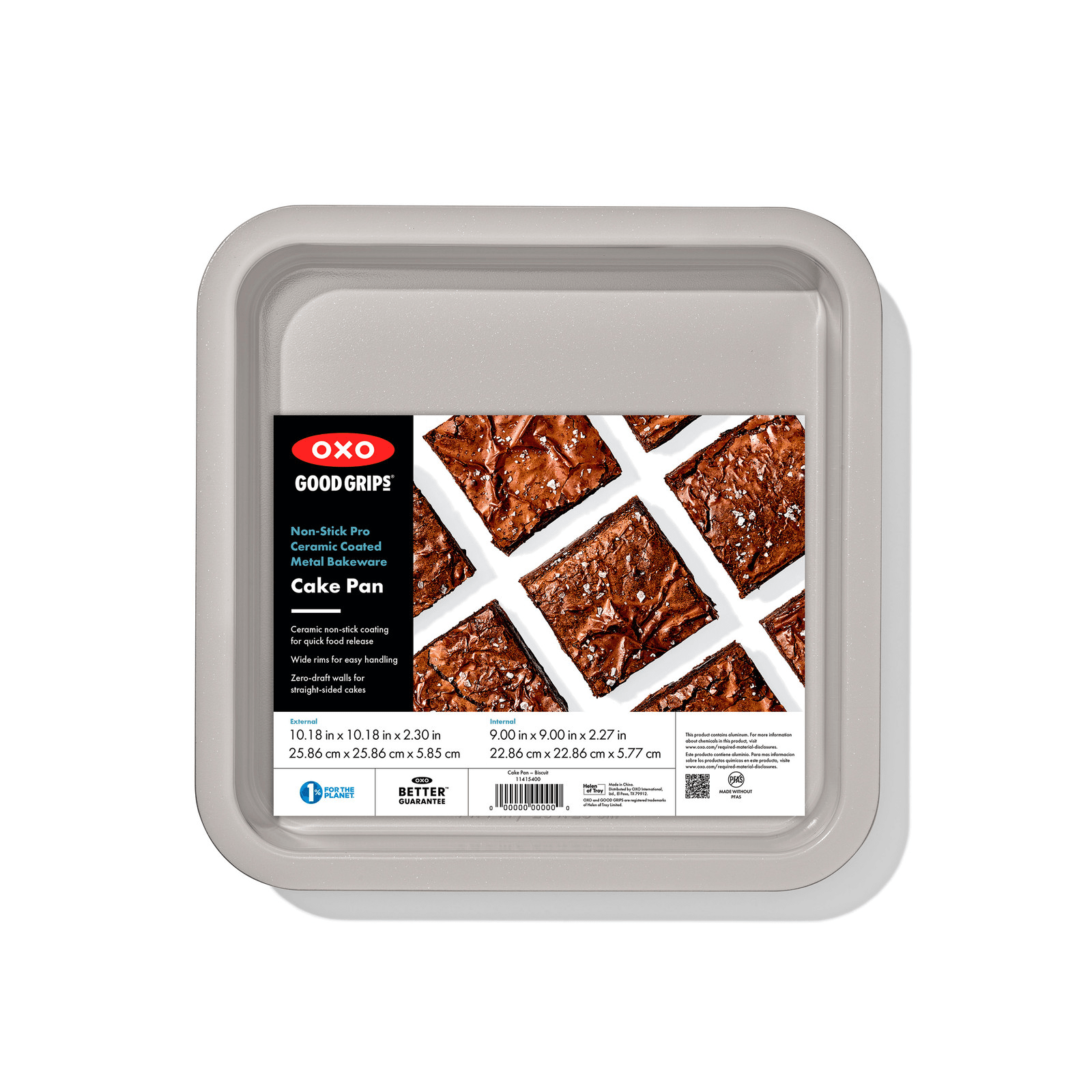 OXO Good Grips Non-Stick Pro Ceramic Coated Square Cake Pan 23cm