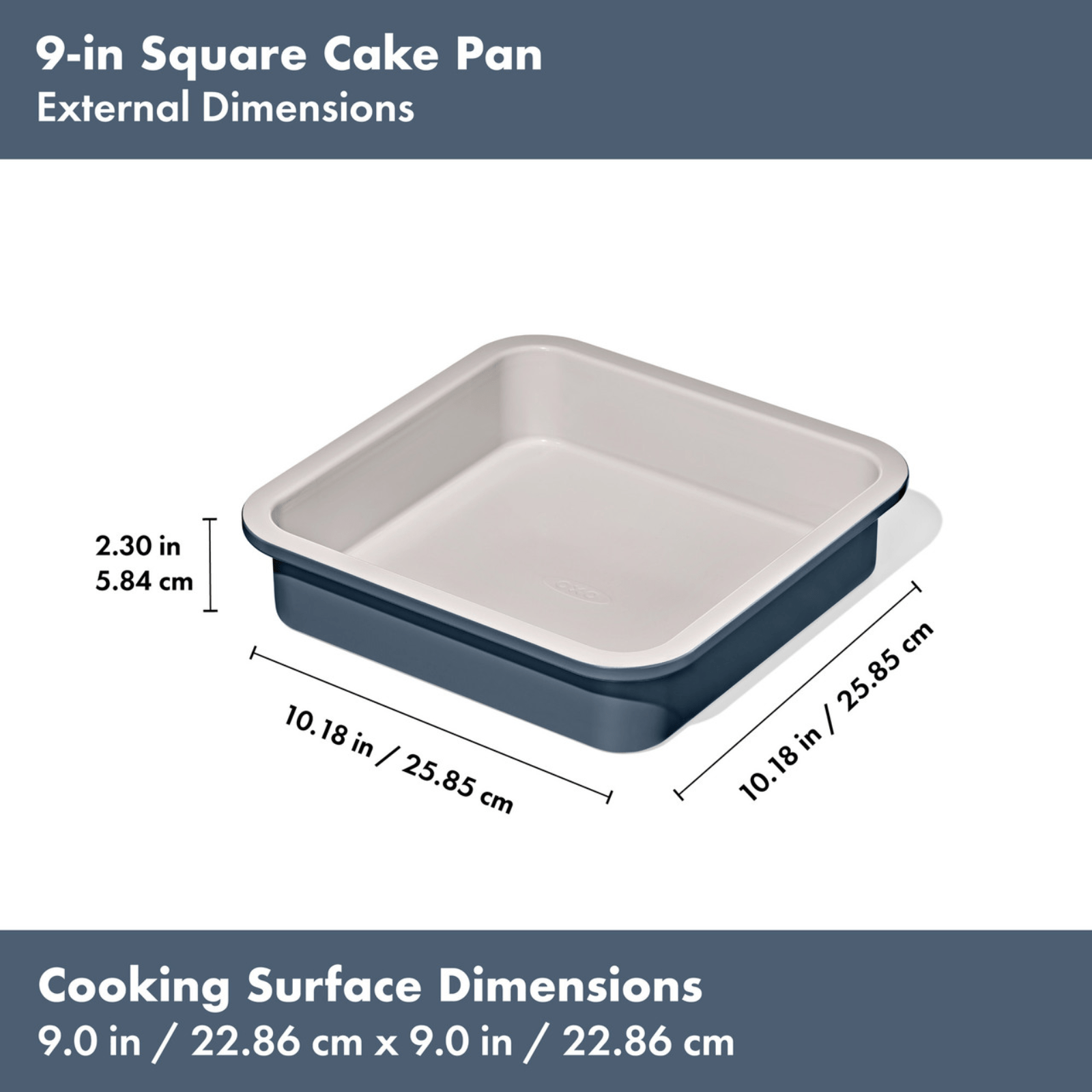 OXO Good Grips Non-Stick Pro Ceramic Coated Square Cake Pan 23cm