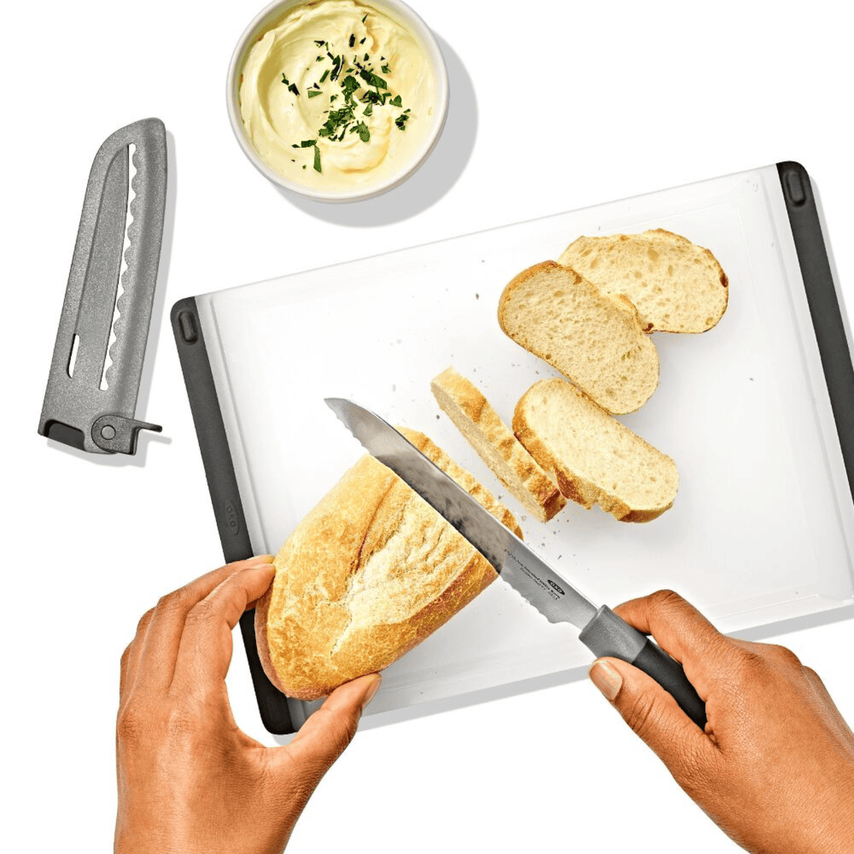 OXO Good Grips Serrated Utility Knife with Locking Sheath 12.5cm