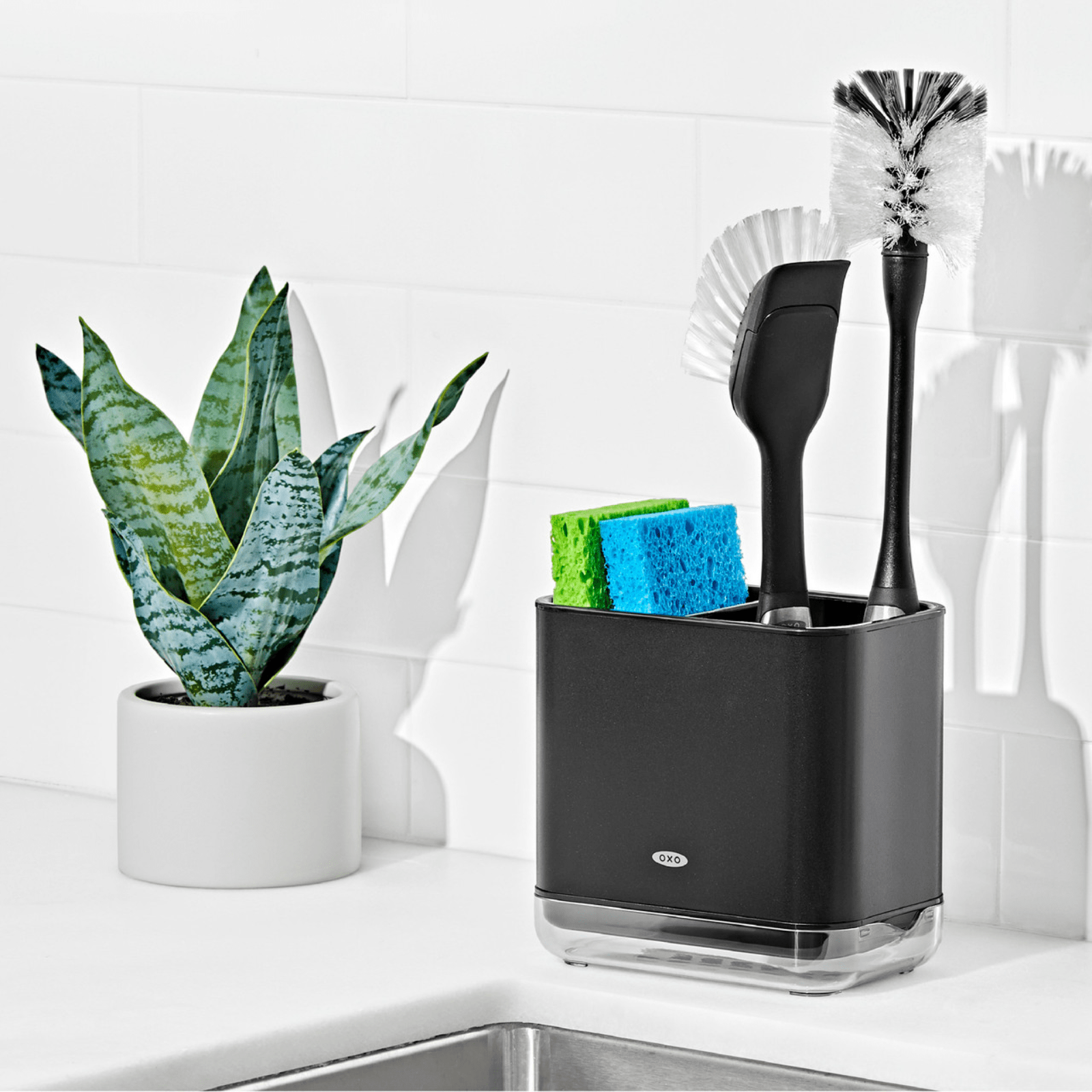OXO Good Grips Stainless Steel Sink Caddy Matte Black