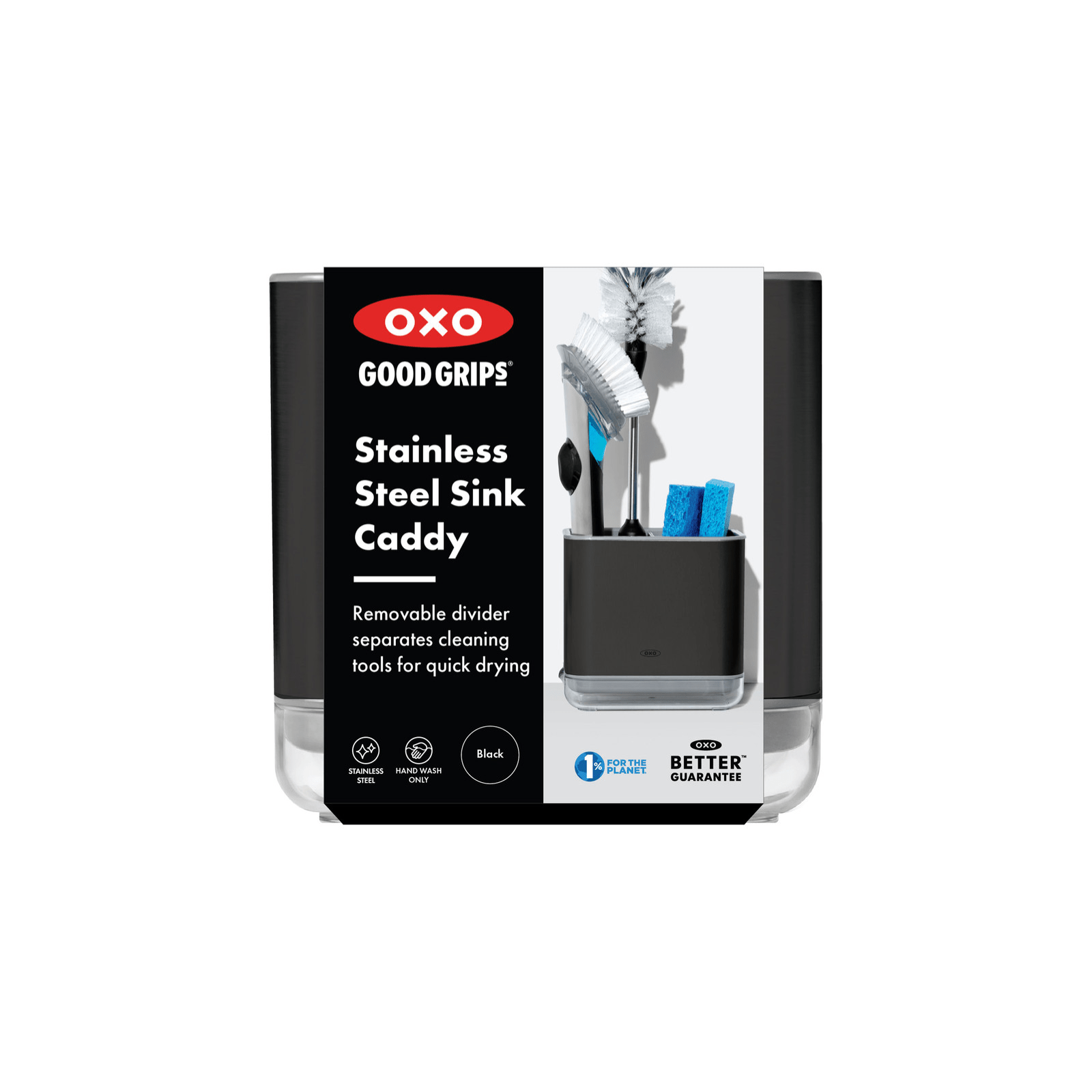 OXO Good Grips Stainless Steel Sink Caddy Matte Black