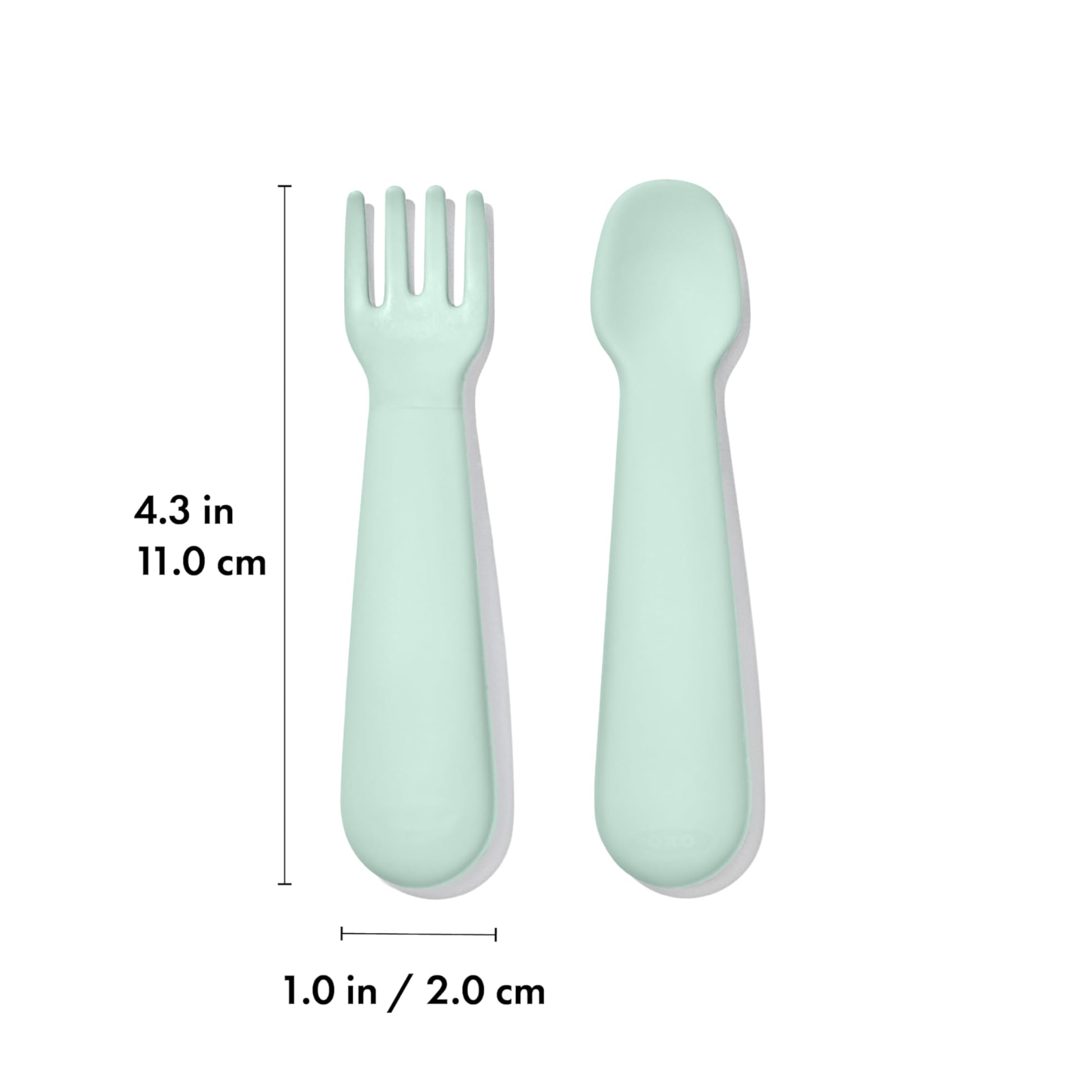 OXO Tot Mini Fork & Spoon Set Opal