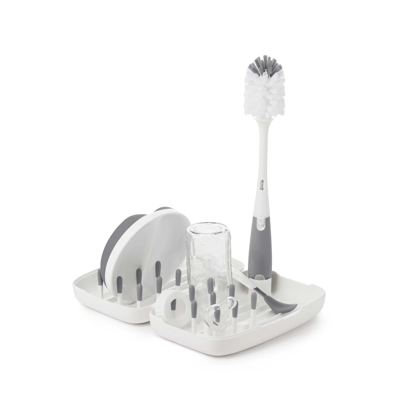 OXO Tot On-The-Go Drying Rack & Bottle Brush Pebble