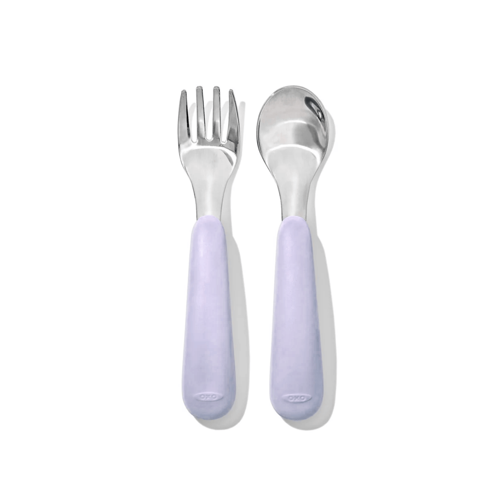OXO Tot On-The-Go Fork And Spoon Set Opal Lilac