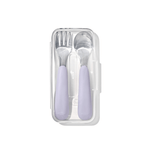 OXO Tot On-The-Go Fork And Spoon Set Opal Lilac