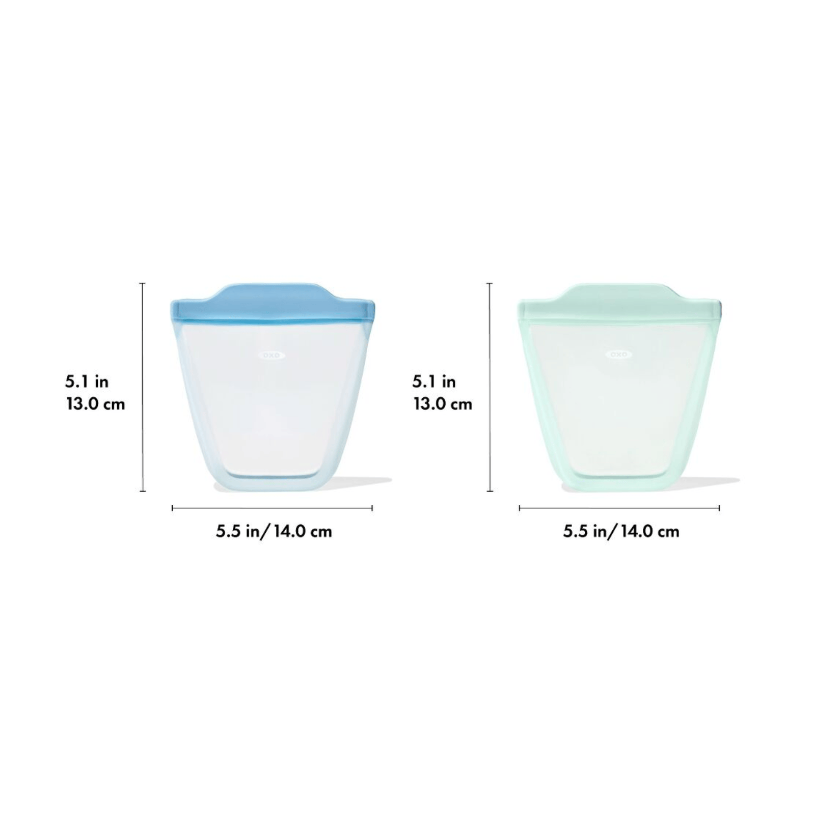 OXO Tot Silicone Reusable Bags Stand Up Cup Set 2 Piece