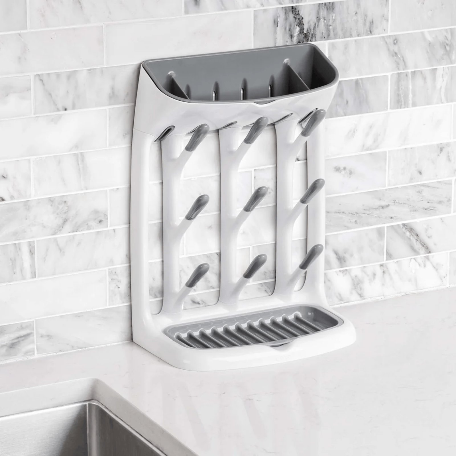 OXO Tot Space Saving Drying Rack Pebble