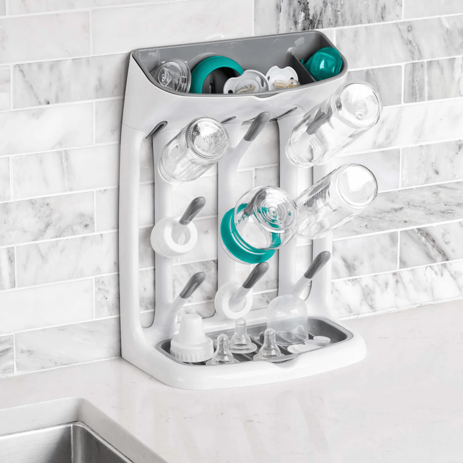 OXO Tot Space Saving Drying Rack Pebble
