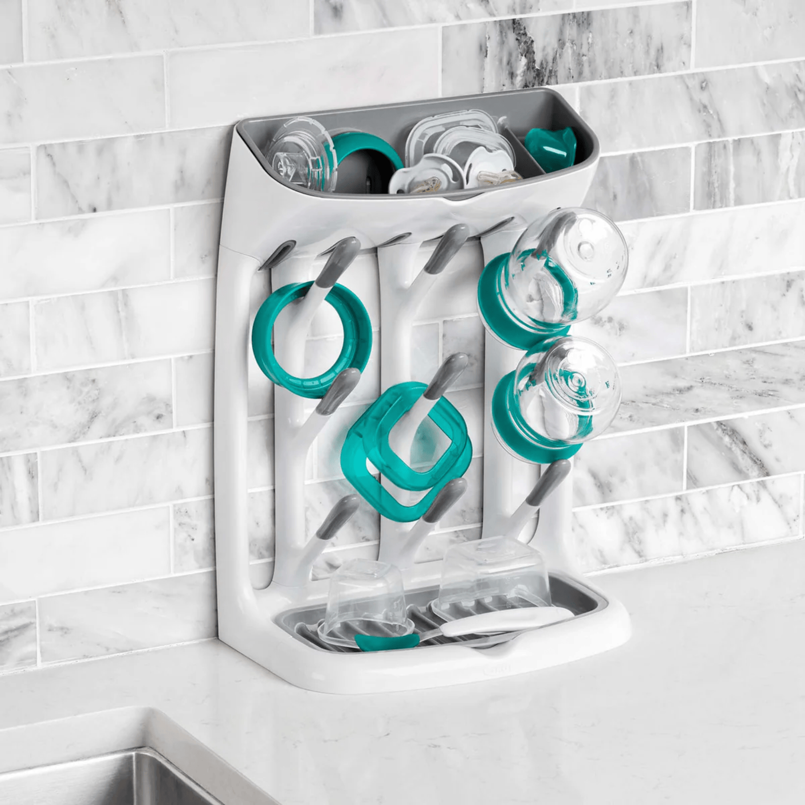 OXO Tot Space Saving Drying Rack Pebble