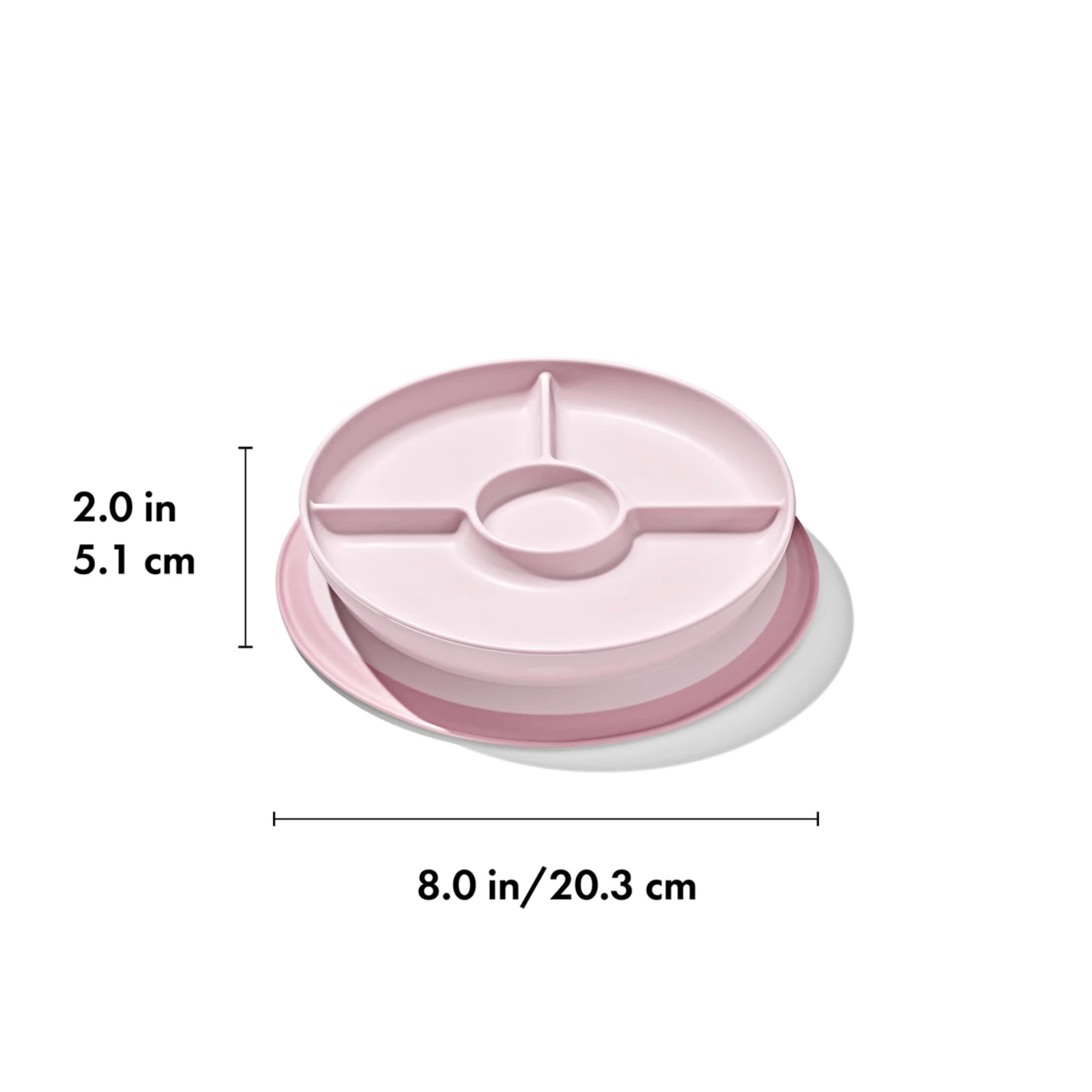 OXO Tot Stick & Stay Divided Plate Blossom