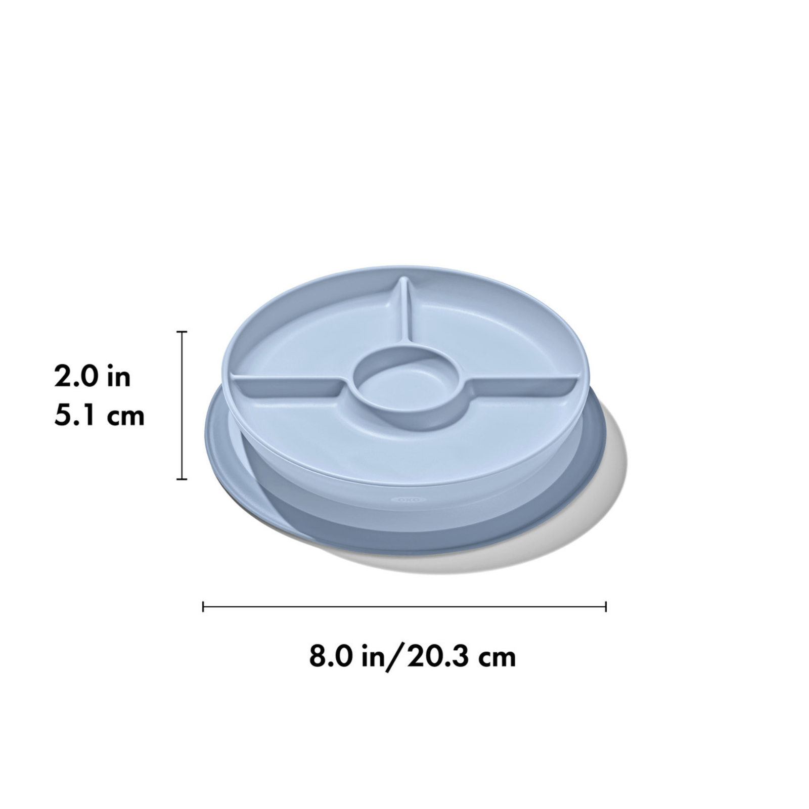 OXO Tot Stick & Stay Divided Plate Dusk