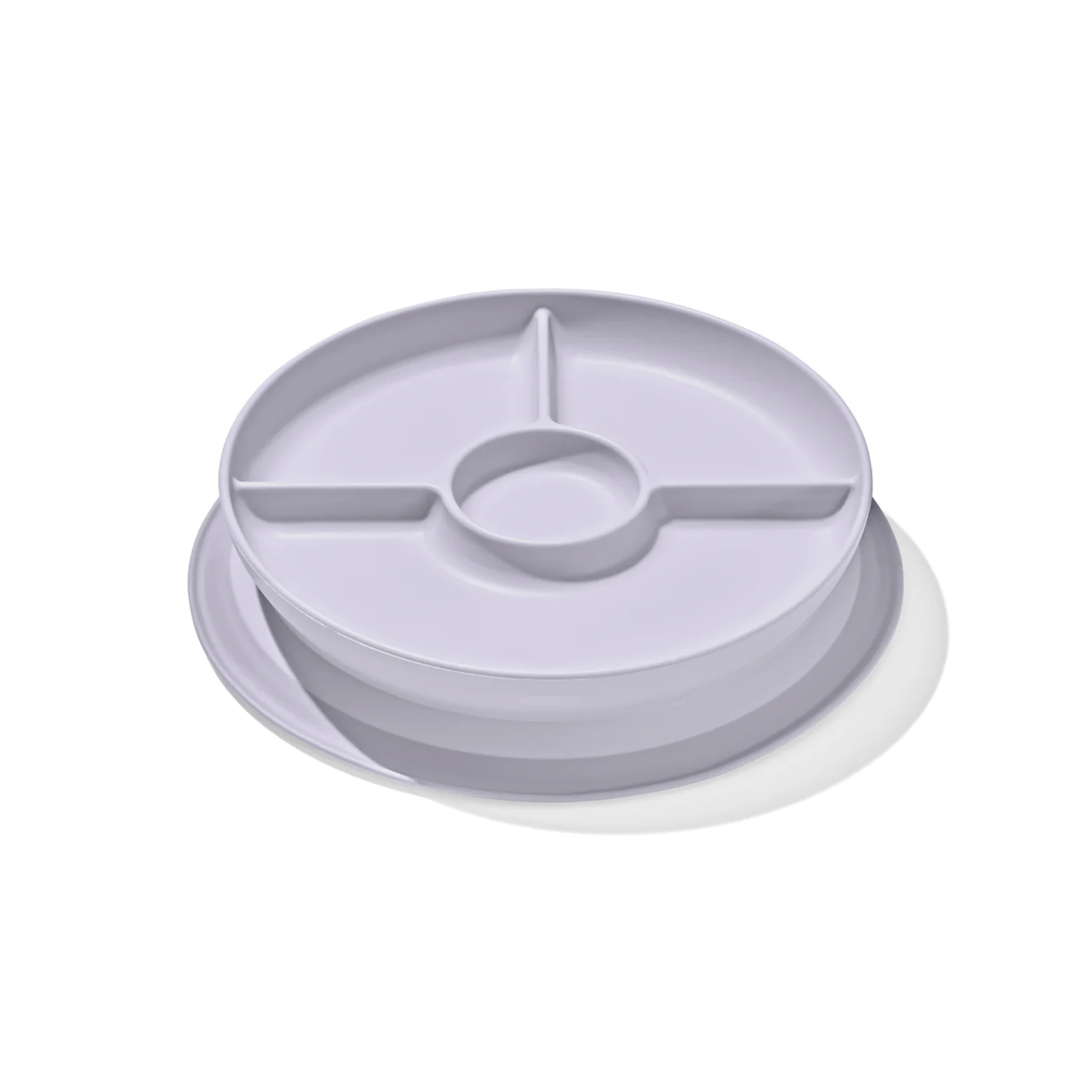 OXO Tot Stick & Stay Divided Plate Lilac