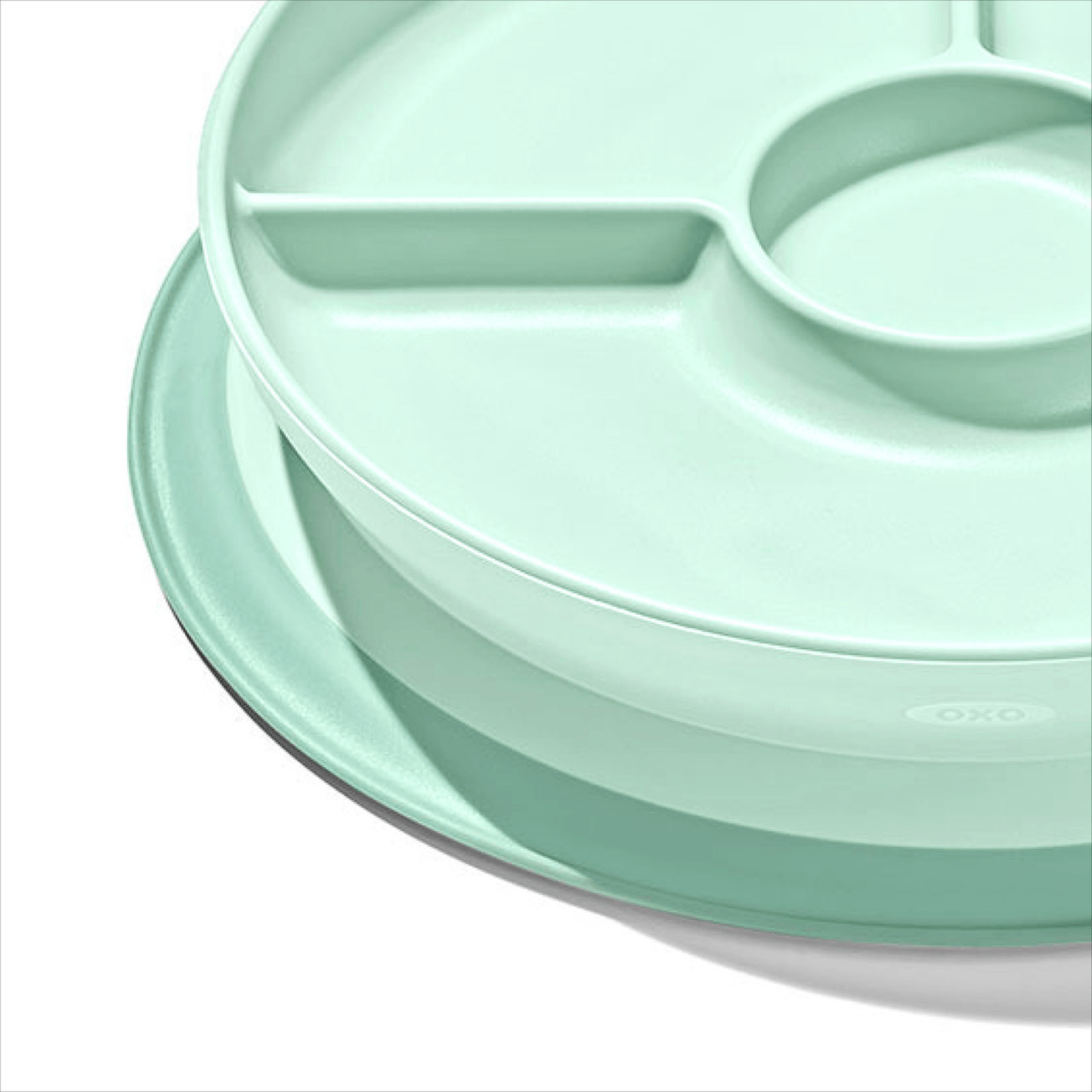 OXO Tot Stick & Stay Divided Plate Opal