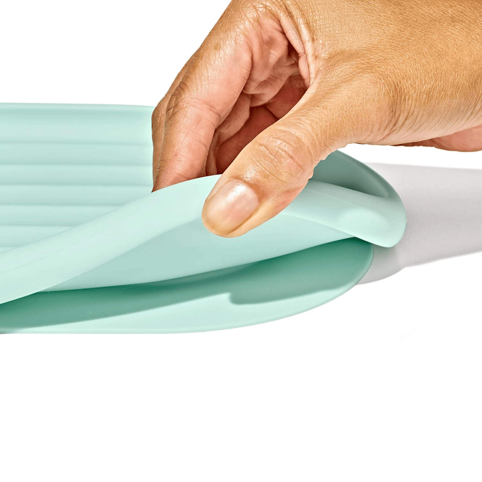 OXO Tot Textured Suction Plate Opal