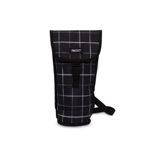 PackIt Freezable Napa Wine Bag Black Grid