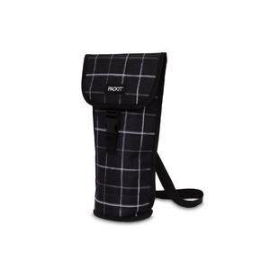 PackIt Freezable Napa Wine Bag Black Grid