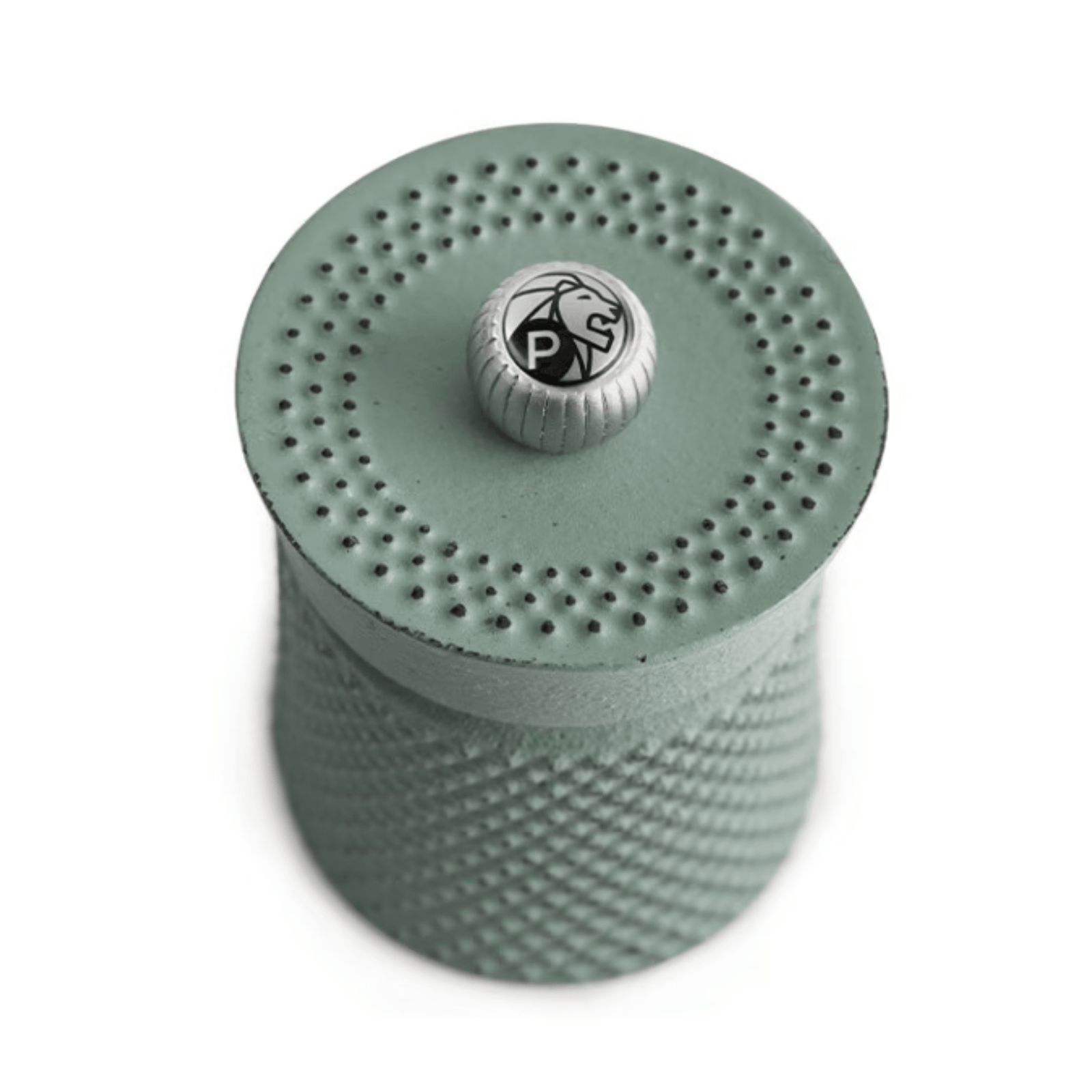 Peugeot Bali Fonte Cast Iron Celadon Green Pepper Mill 8cm
