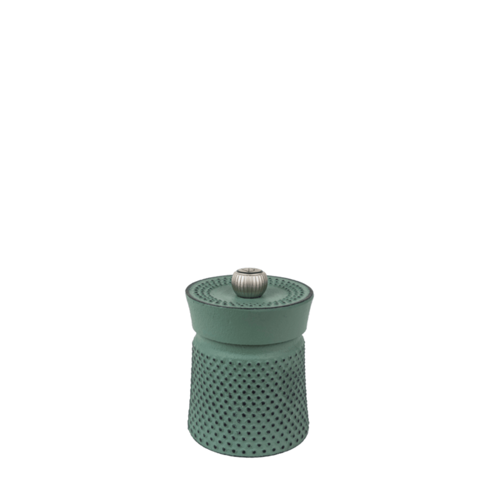 Peugeot Bali Fonte Cast Iron Celadon Green Pepper Mill 8cm
