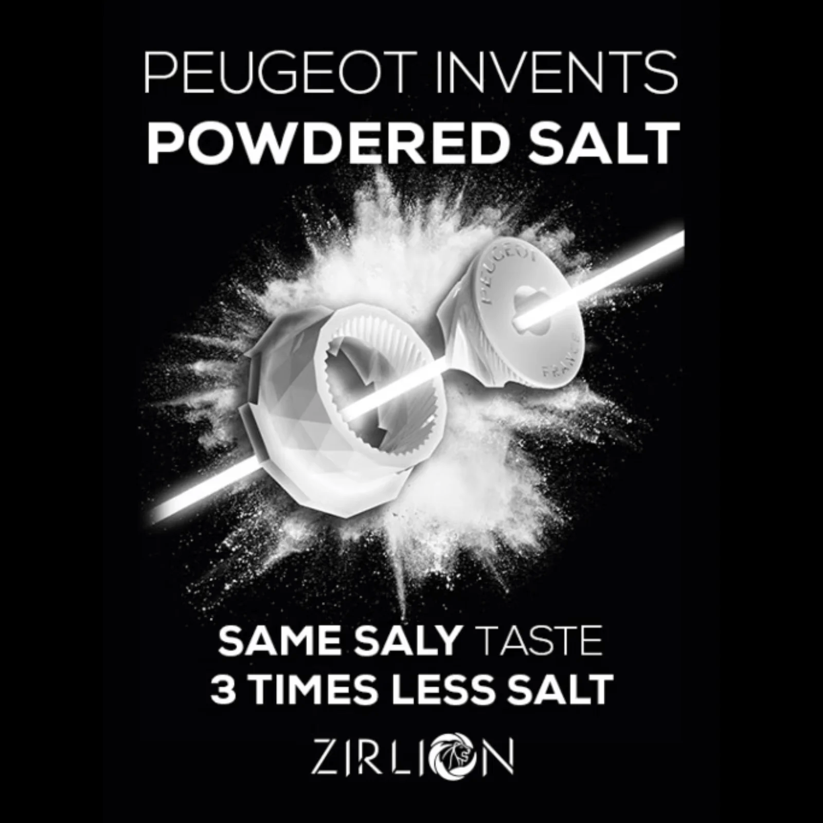 Peugeot Bistro Chef Shiny Stainless Steel Salt Mill 10cm