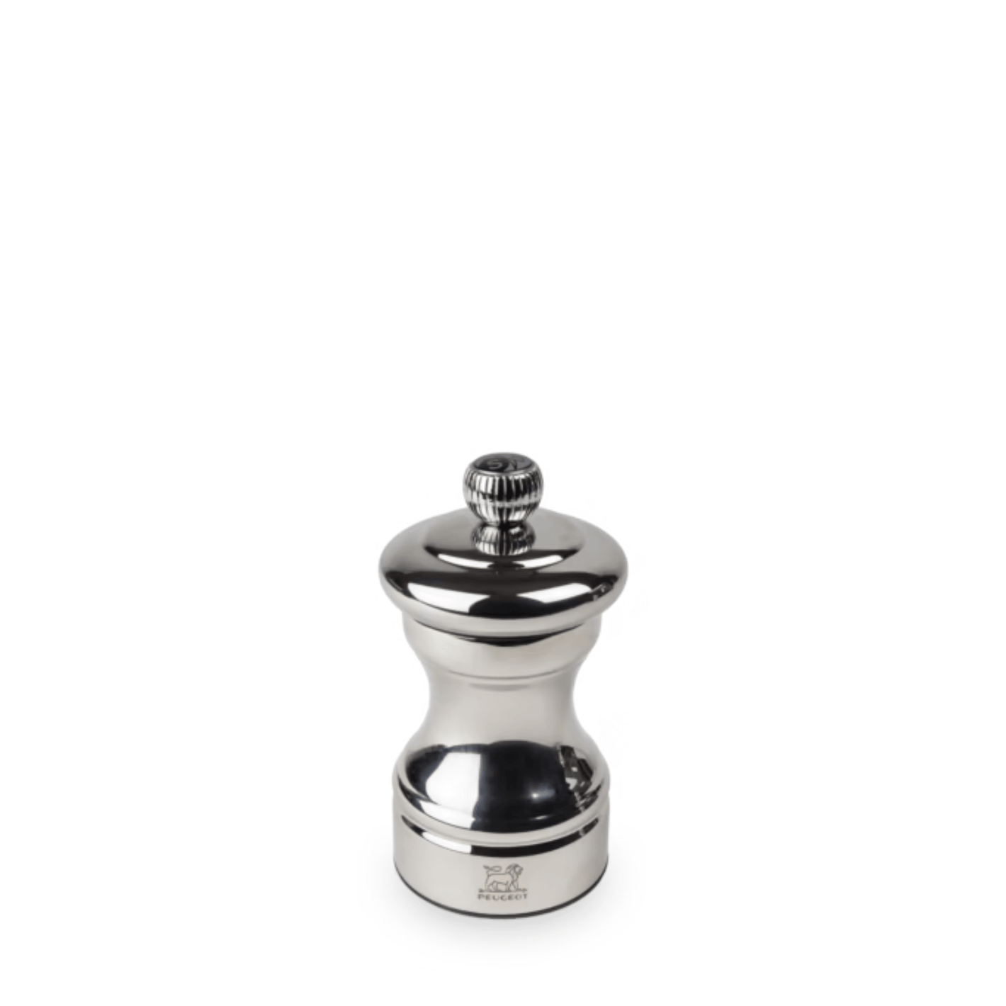 Peugeot Bistro Chef Shiny Stainless Steel Salt Mill 10cm