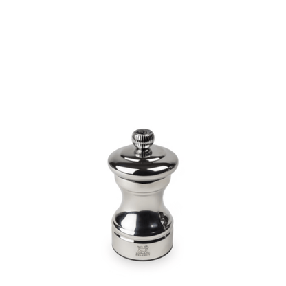 Peugeot Bistro Chef Shiny Stainless Steel Salt Mill 10cm