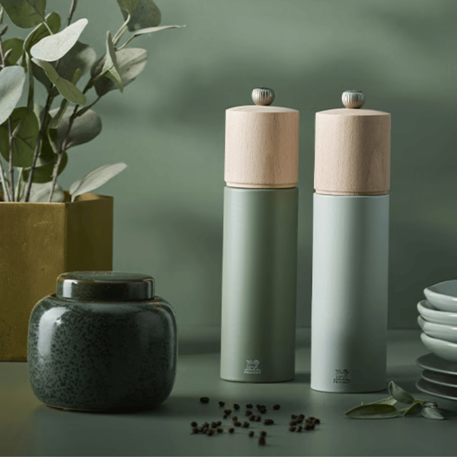 Peugeot Boreal Fern Green Pepper Mill 21cm