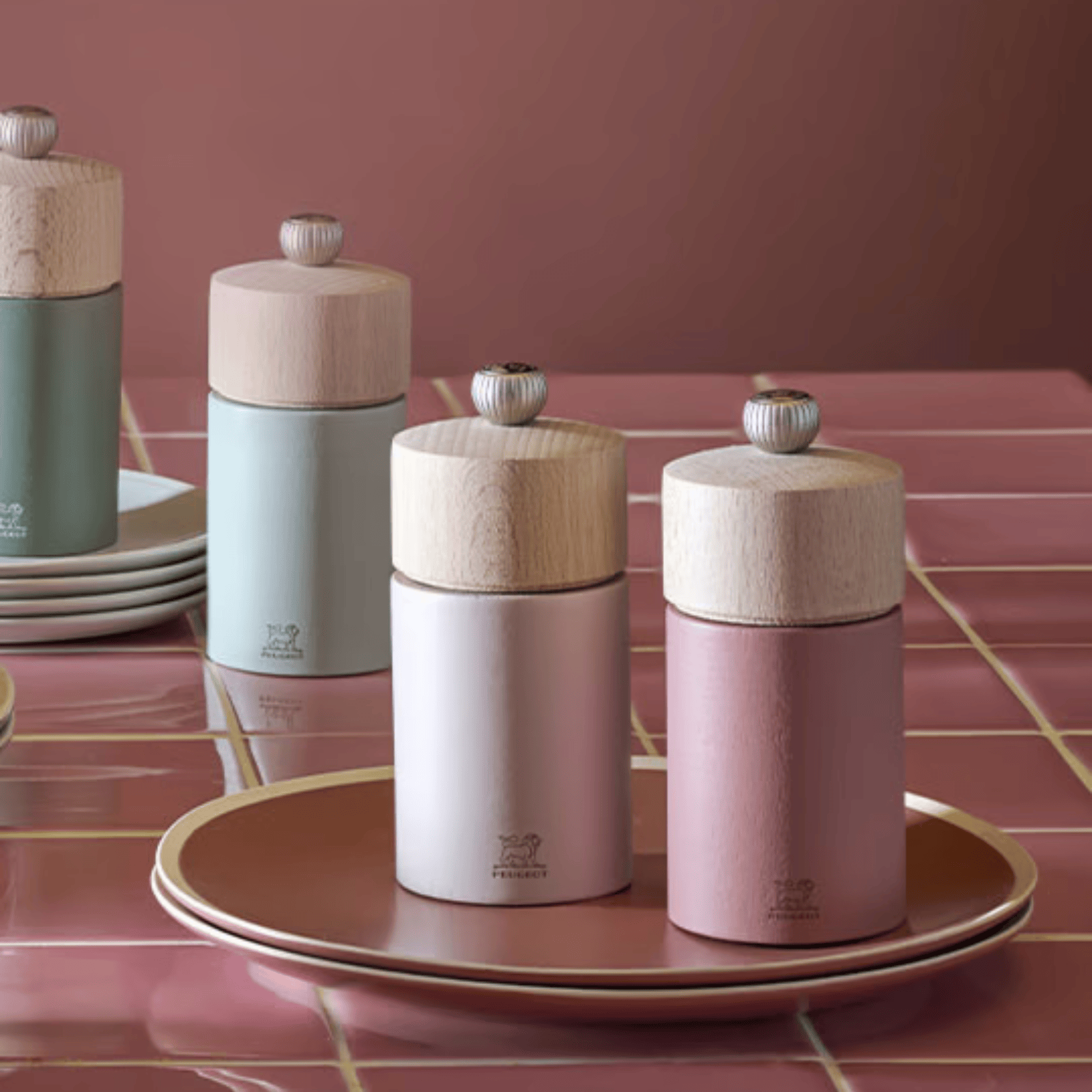 Peugeot Boreal Petal Pink Salt Mill 12cm