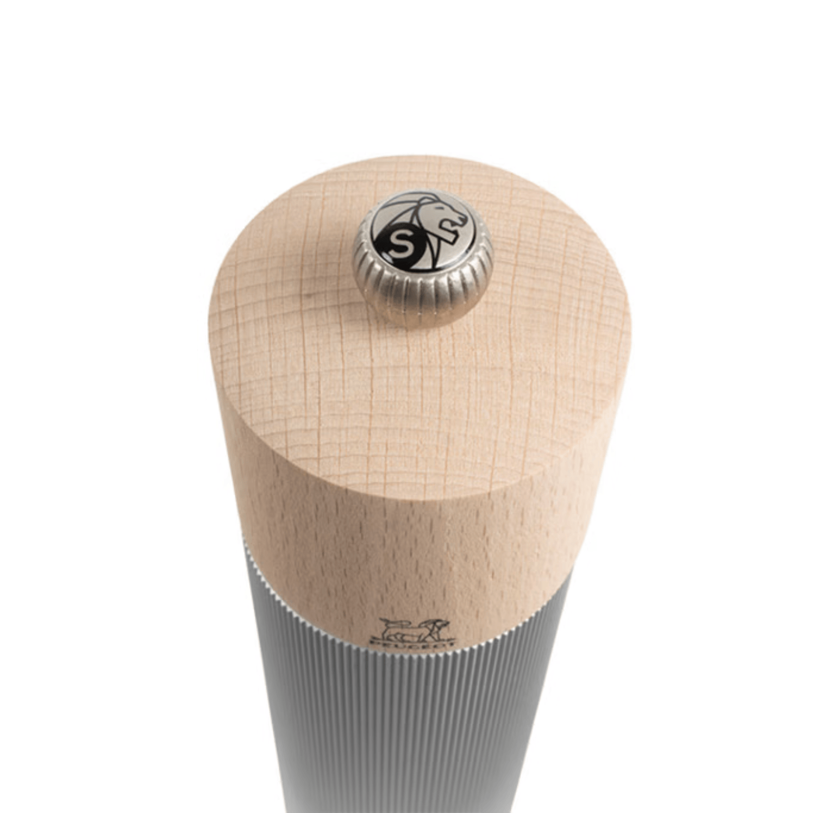 Peugeot Line Aluminium & Natural Wood Salt Mill 22cm