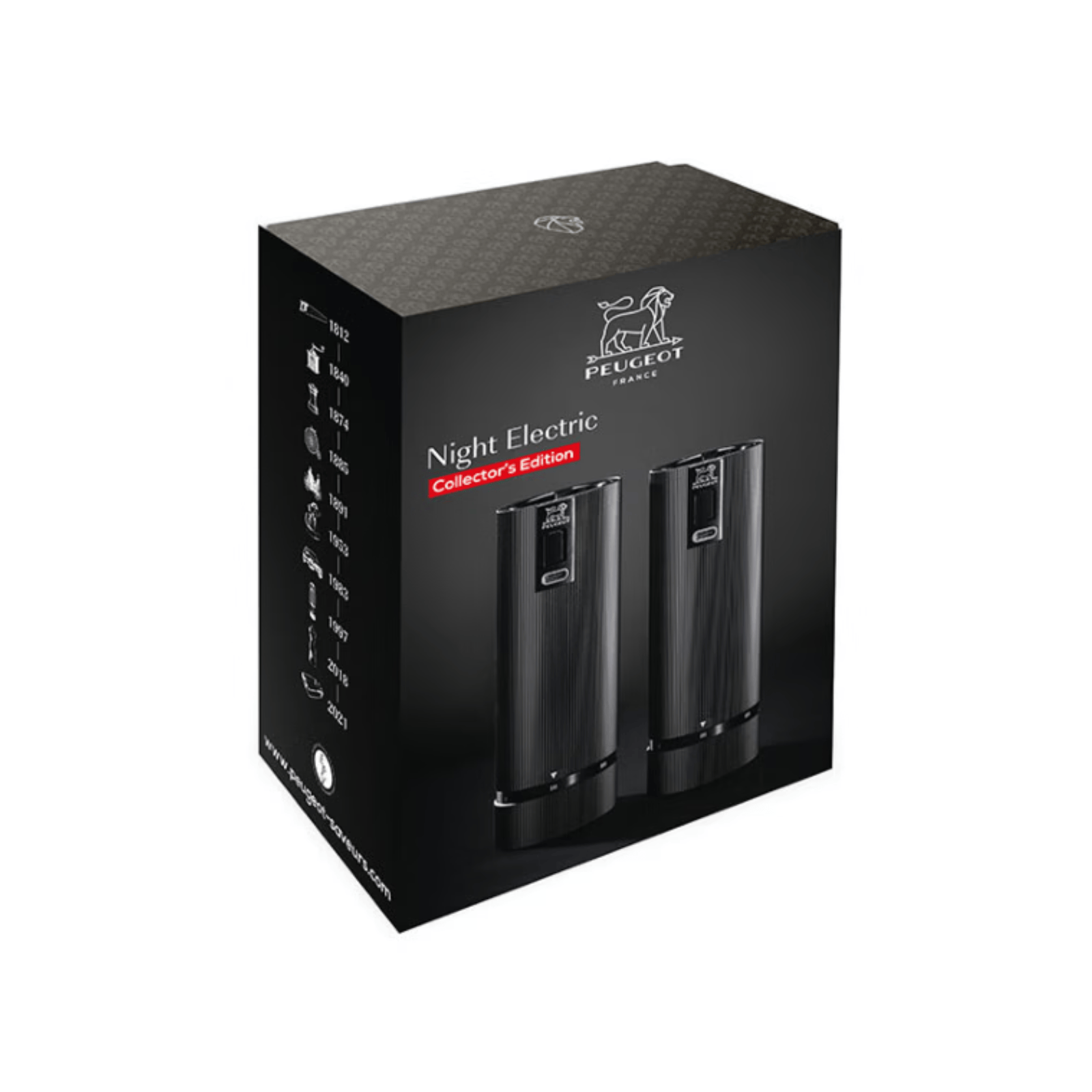 Peugeot Line Electric u'Select Duo Night Chic Salt & Pepper Mill 15cm Set of 2