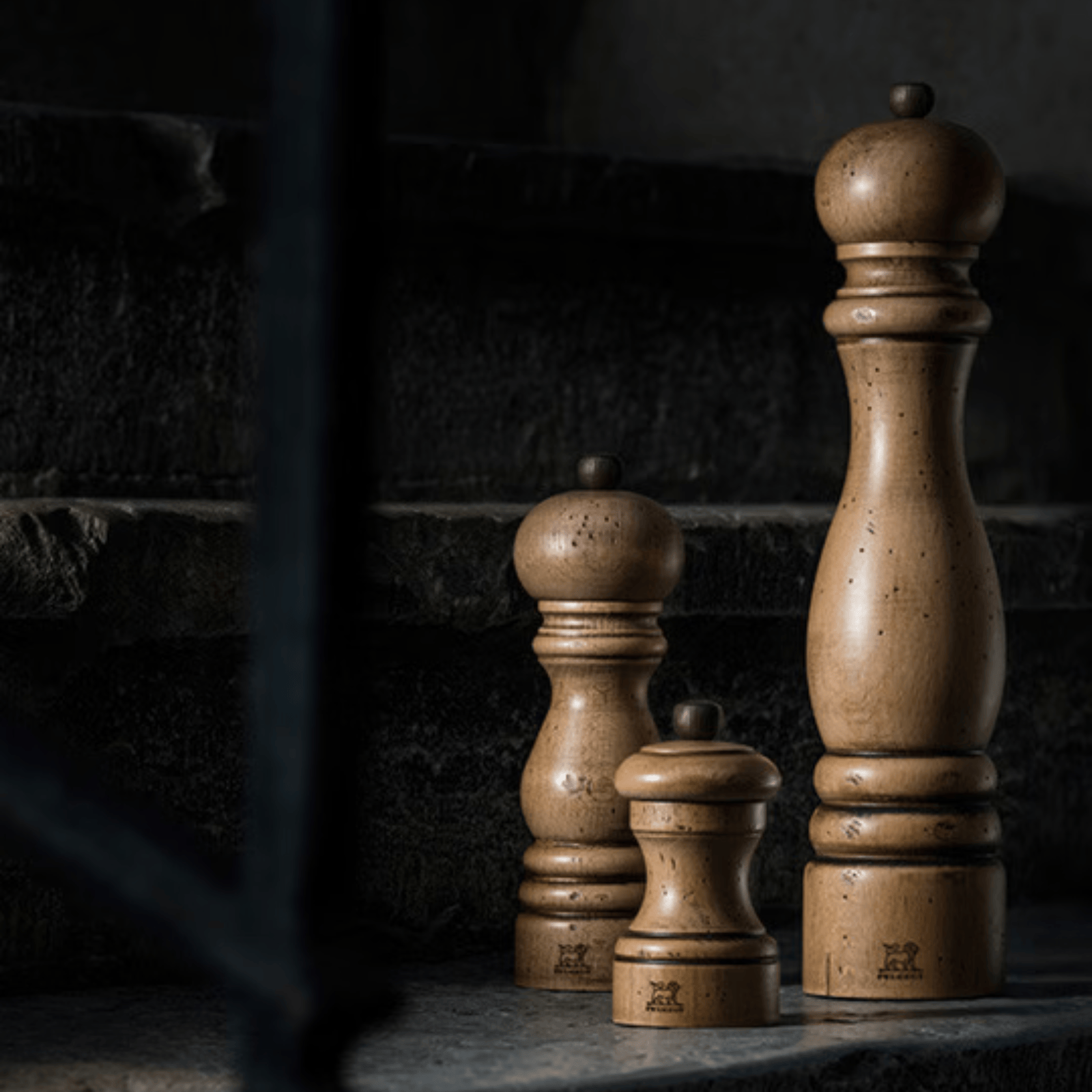 Peugeot Paris Antique Wood Salt Mill 22cm