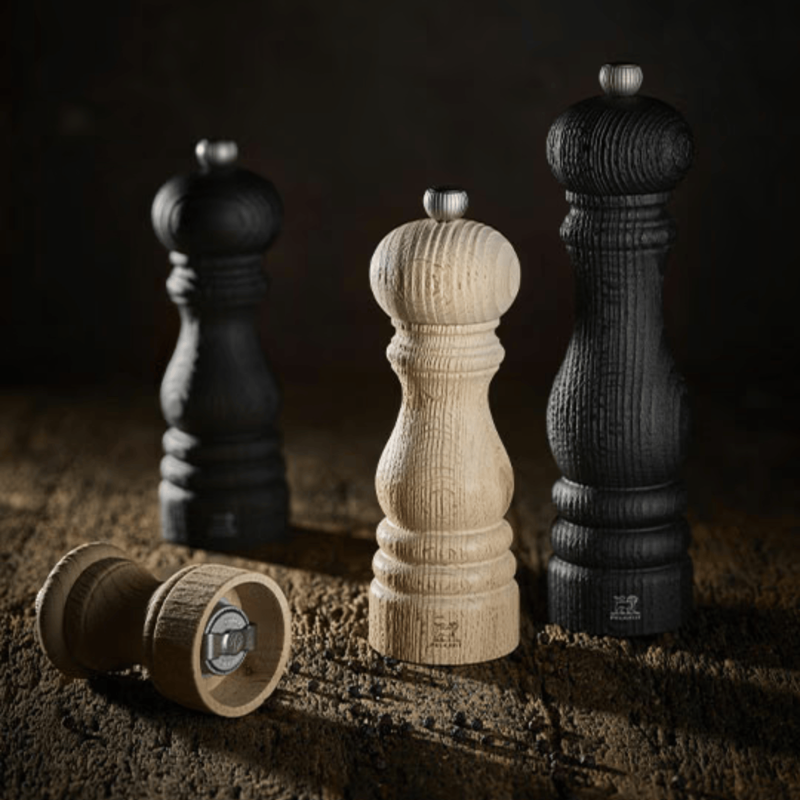 Peugeot Paris Nature Black Wood Salt Mill 18cm