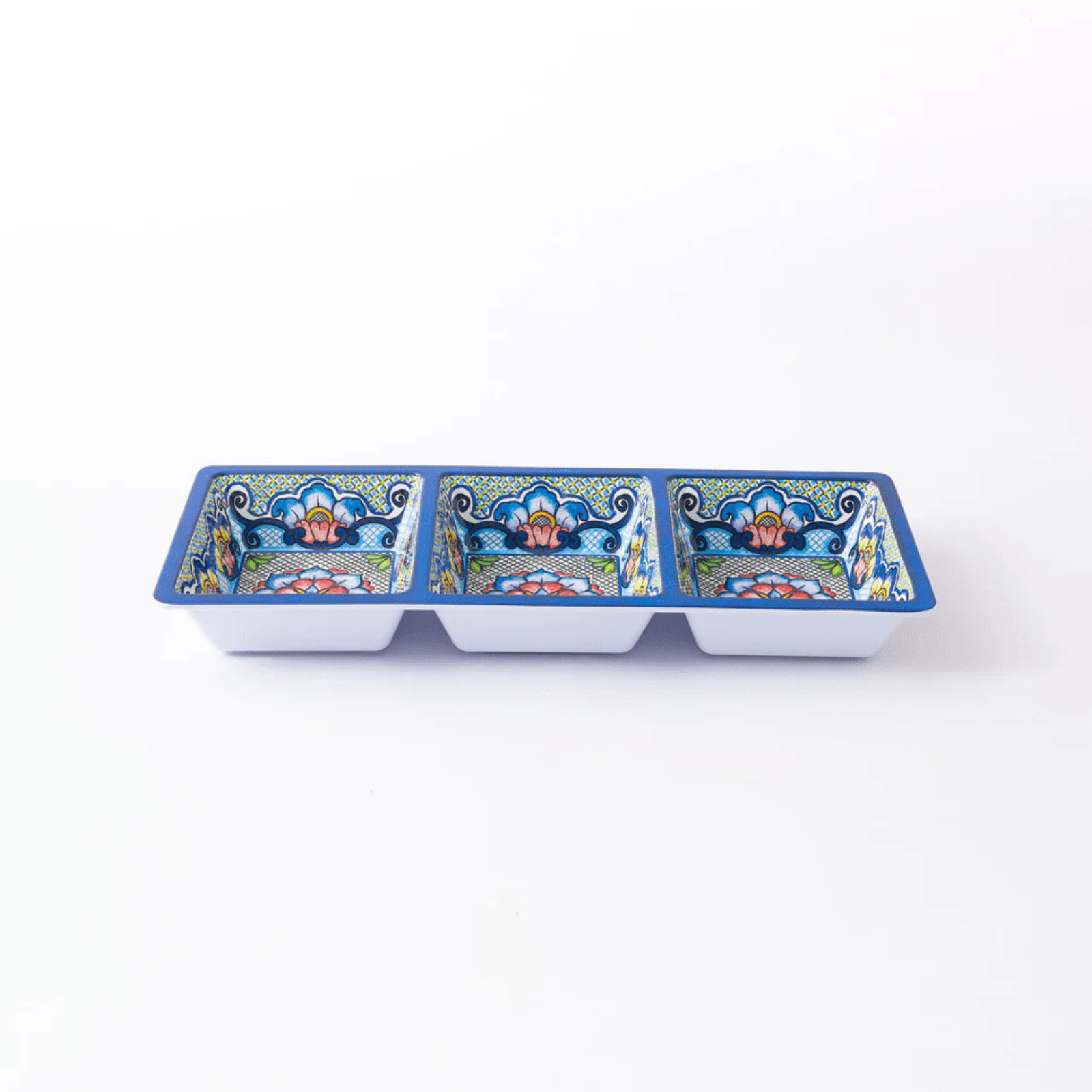 Prepara 3-Section Taco Tray Blue