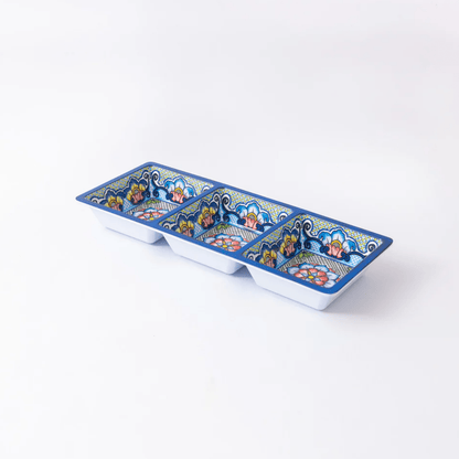 Prepara 3-Section Taco Tray Blue