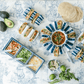Prepara 3-Section Taco Tray Coastal Stripe