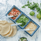 Prepara 3-Section Taco Tray Coastal Stripe