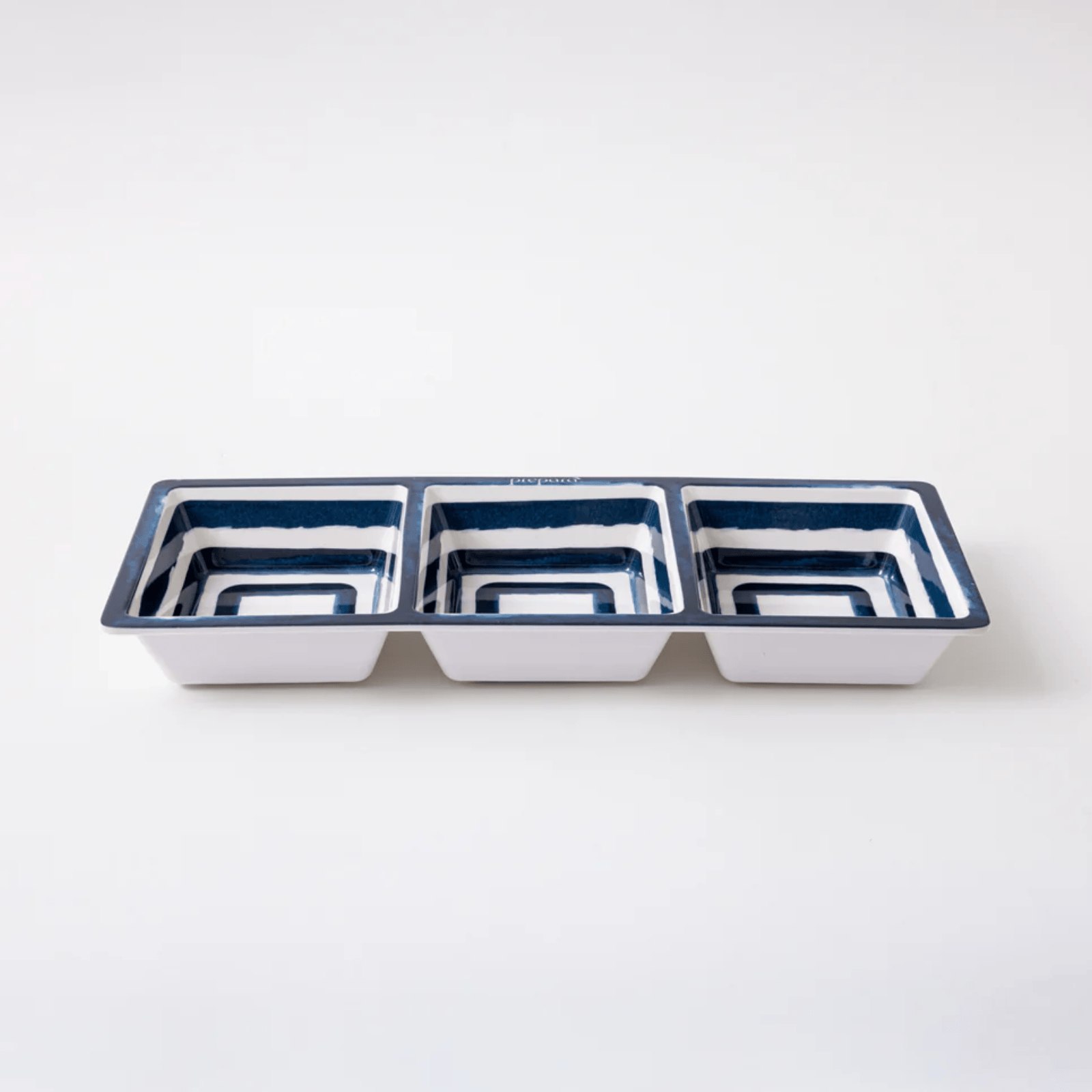 Prepara 3-Section Taco Tray Coastal Stripe